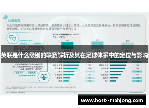 英联是什么级别的联赛解析及其在足球体系中的定位与影响